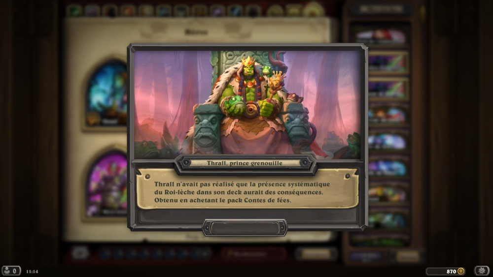 Hearthstone, hros - Thrall, prince grenouille