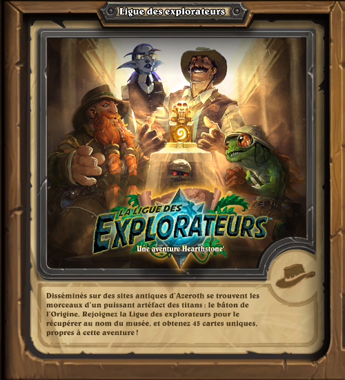 Hearthstone, heroes of Warcraft : la ligue des explorateurs