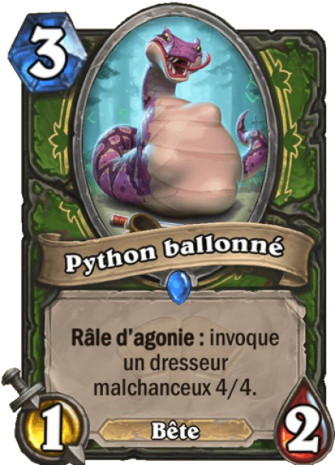 hearthstone, carte Python ballon